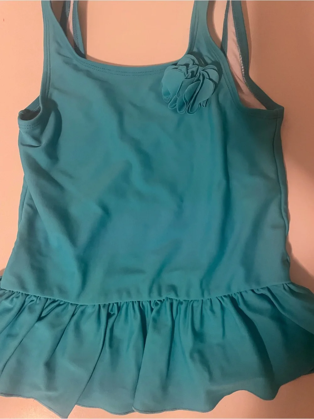 Size 5 girls blue swim tank top